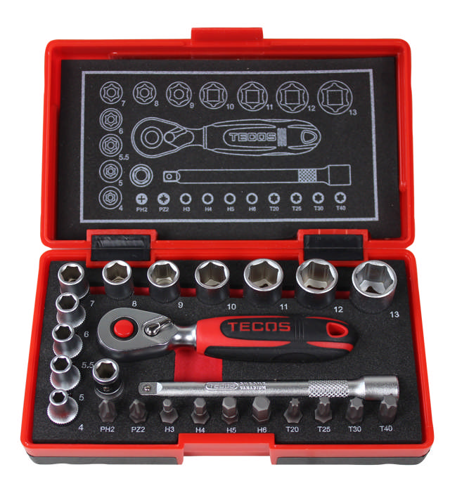 T-0623M Hylsnyckelset, 1/4