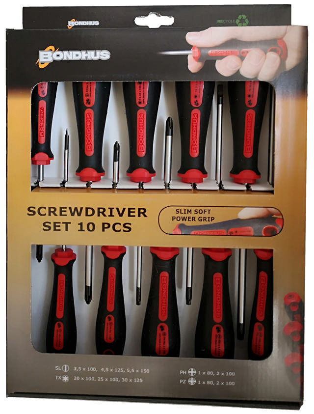 Skruetrækkersæt 10dl PH/PZ/L/T