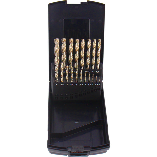 HSS Metalborsæt Cobalt 5%  19 dele: 110 mm