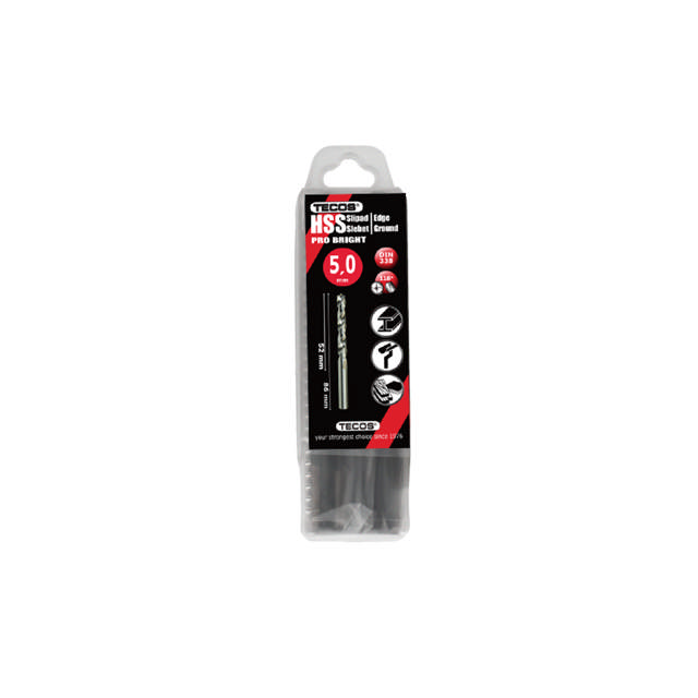 HSS borr Pro Bright - 5,0 × 86 mm - 10 st.