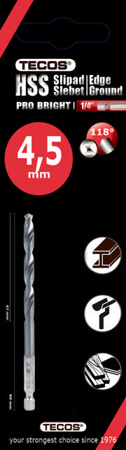 HSS Pro Bright  4,5 × 80 mm  2 st.