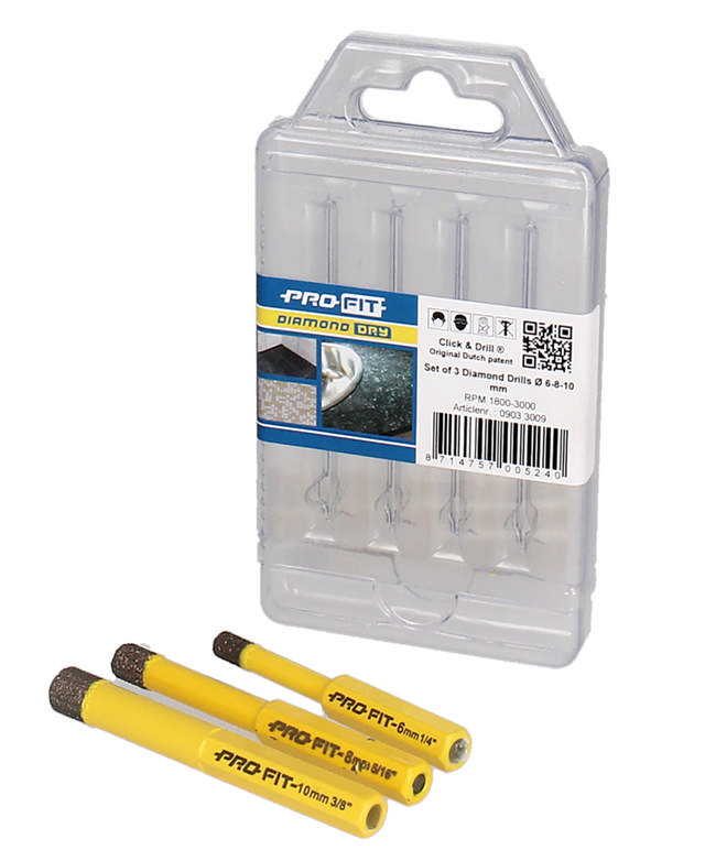 Diamant hullsagsett 3 deler 6-8-10mm