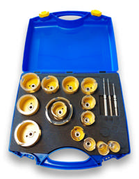 Hulsavsæt HM og Cleancut, 35 - 108 mm 17 dele