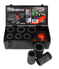 Krafttopsæt 1”  9 dele, lange