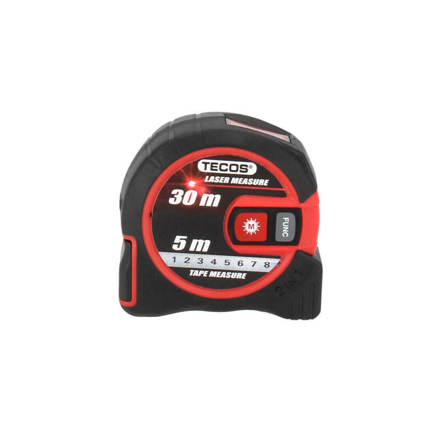 Måttband, 5 meter med laser avståndsmätare