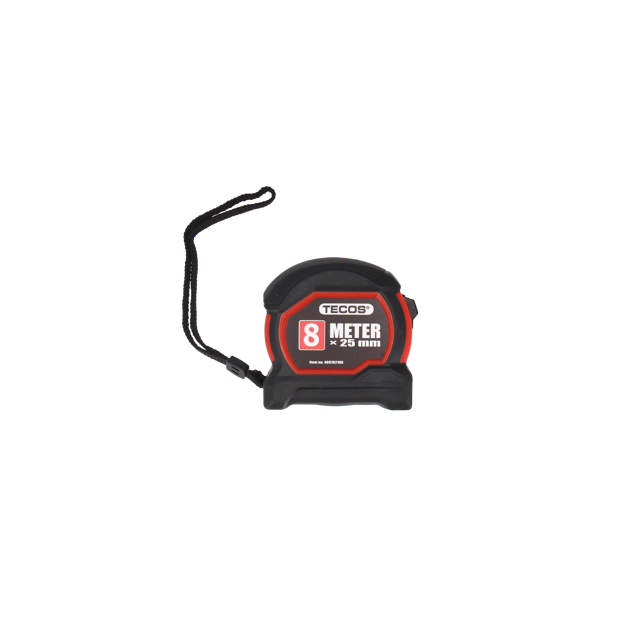 Målebånd, 8 m CE class II Nyloncoated m/metallklips