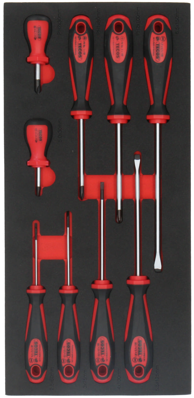 Skruetrækkersæt 9dl i EVA