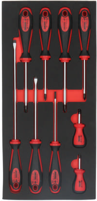 Skruetrækkersæt 9dl i EVA