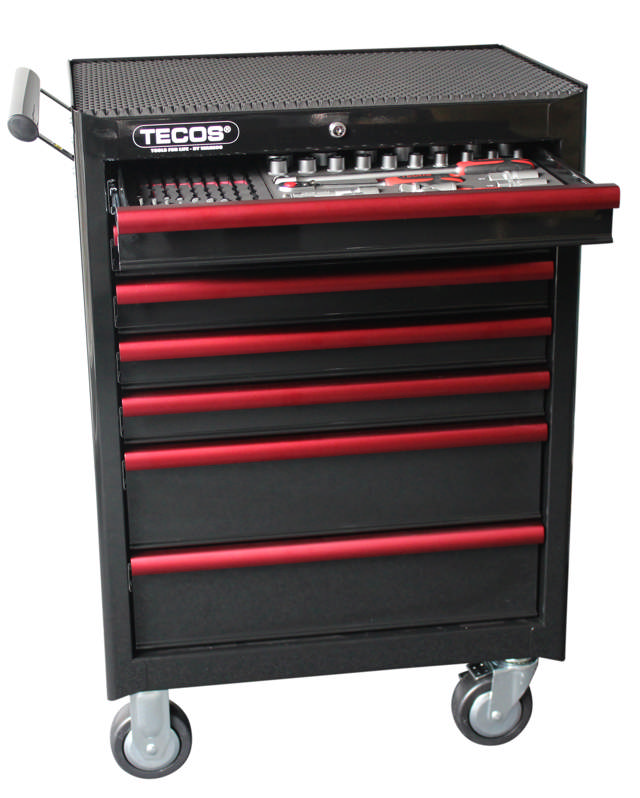 Työkaluvaunu 7 vetolaatikkoa ja lukko