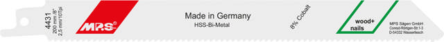 Bajonetsavklinge 4431, 100 stk. 200 mm Bimetal 10 tpi