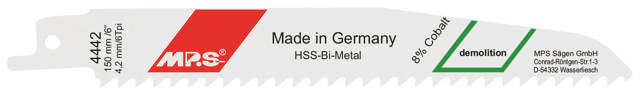 Puukkosahanterä 4442 2 kpl, 150 mm Bimetalli 6 tpi
