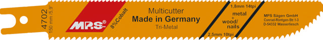 Tigersågsblad 4702 2 st., 150 mm Trimetall 10/14 tpi