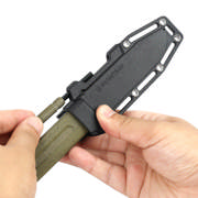 Stählern, fastbladet kniv