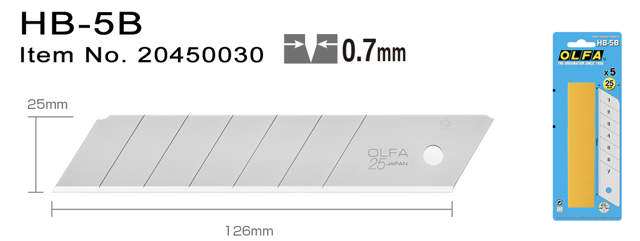 HB5B Avbrytningsknivblader 25mm