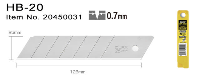 HB-20 Brytblad 25 mm 20-pack