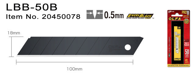 LBB-50B Brytblad 18 mm svarta