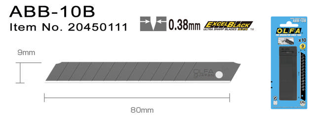 ABB10B Brækaf knivblade 9mm