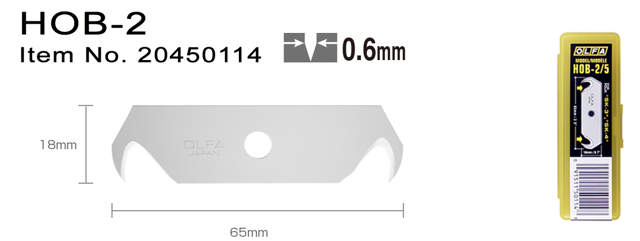 HOB2 Dobbeltkroget knivblade